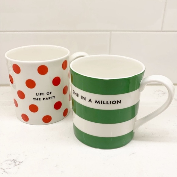 (SET of 2) New Kate Spade Lenox Coffee Mugs - Picture 1 of 7